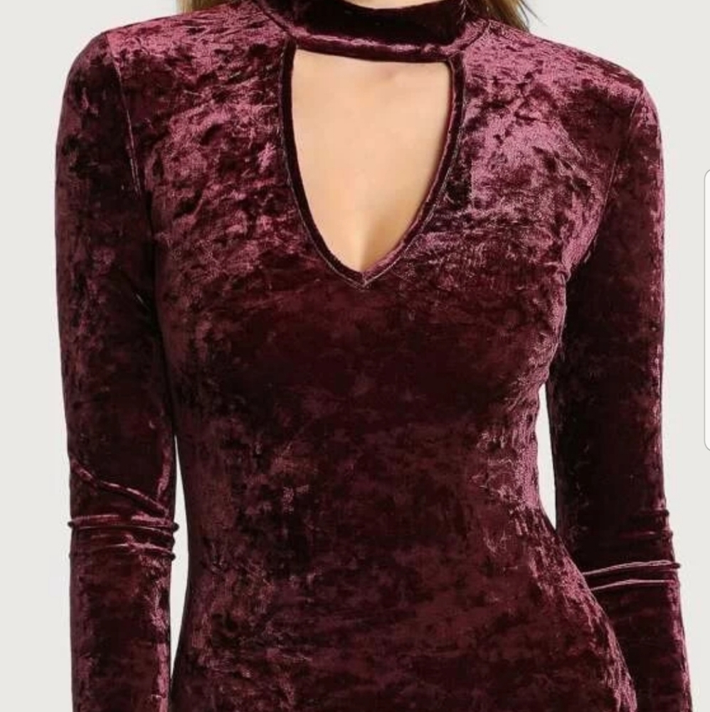 Maroon Long sleeve bodysuit